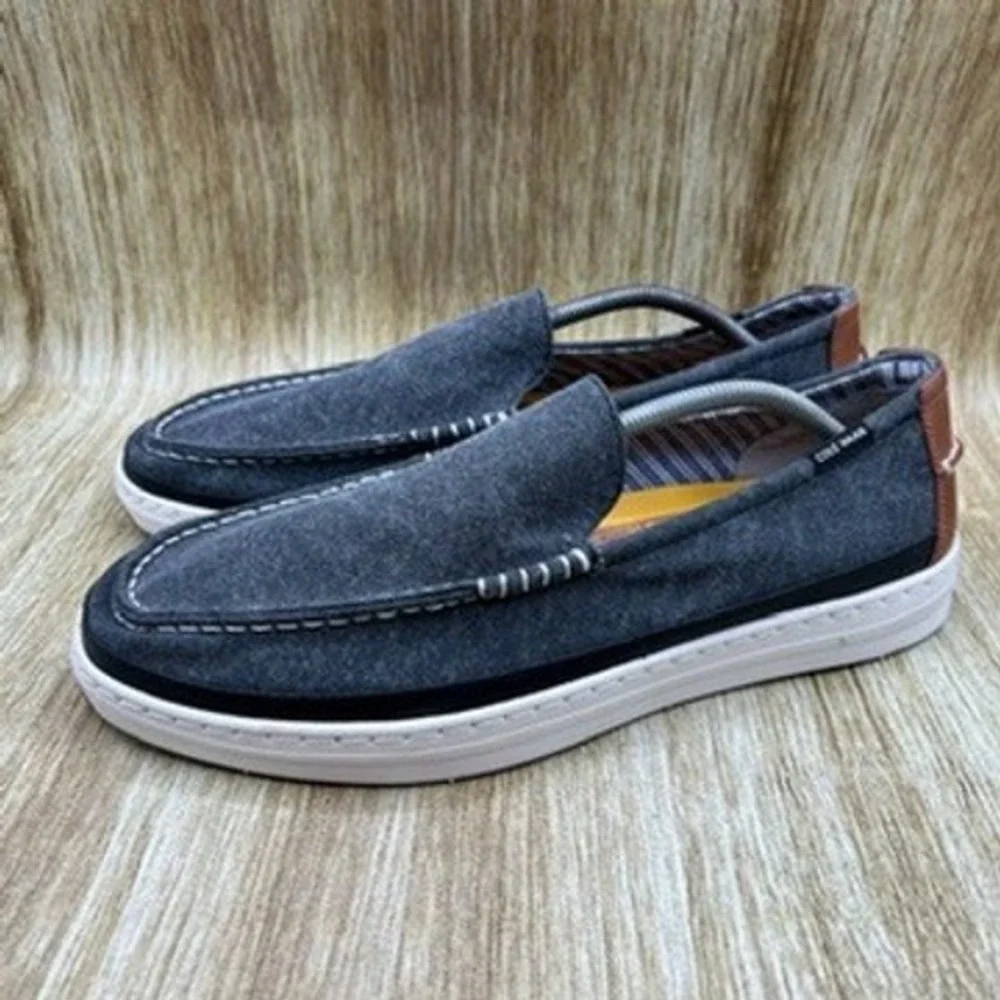 Cole Haan Cloudfeel‎ Weekender Loafer Men's Size 11.5 Gray Canvas Shoes C32223